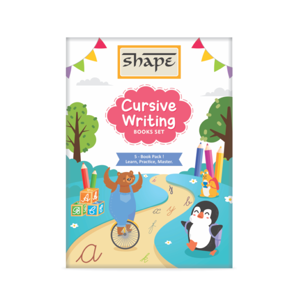Pack of 5 cursive writing books for kids handwriting practice