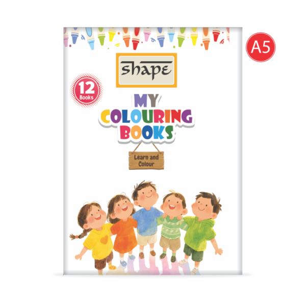 Pack of 12 learn and colour activity books for kids