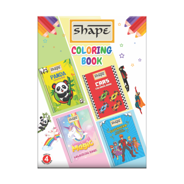 Colouring books for kids - Pack of 4 character drawing books