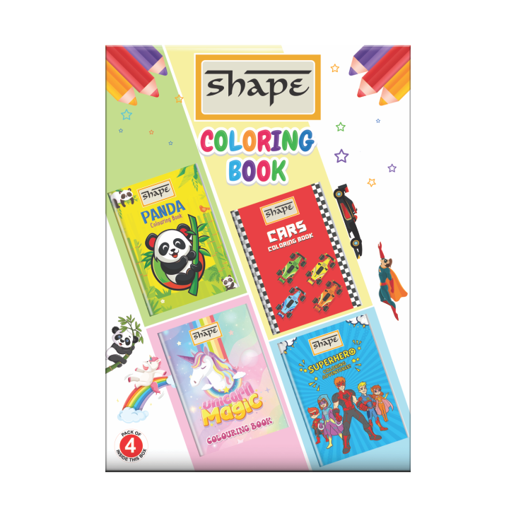 Character Colouring Books Pack Of 4