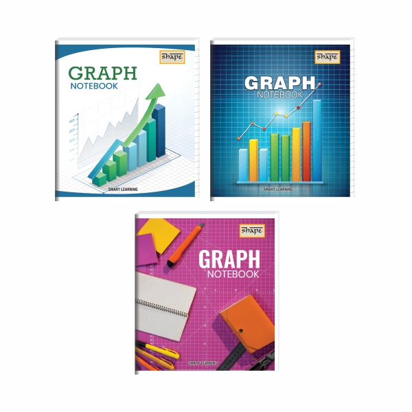 Shape Graph Book collection featuring accurate graph square ruling and modern covers, known as the best graph paper notebook