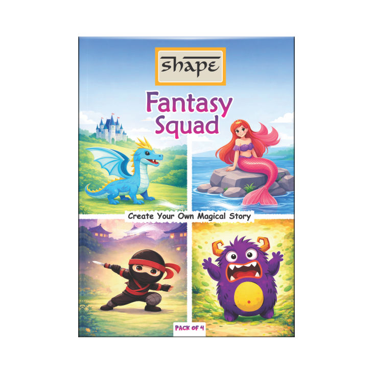 Fantasy Sqaud Colouring Book Pack Of 4